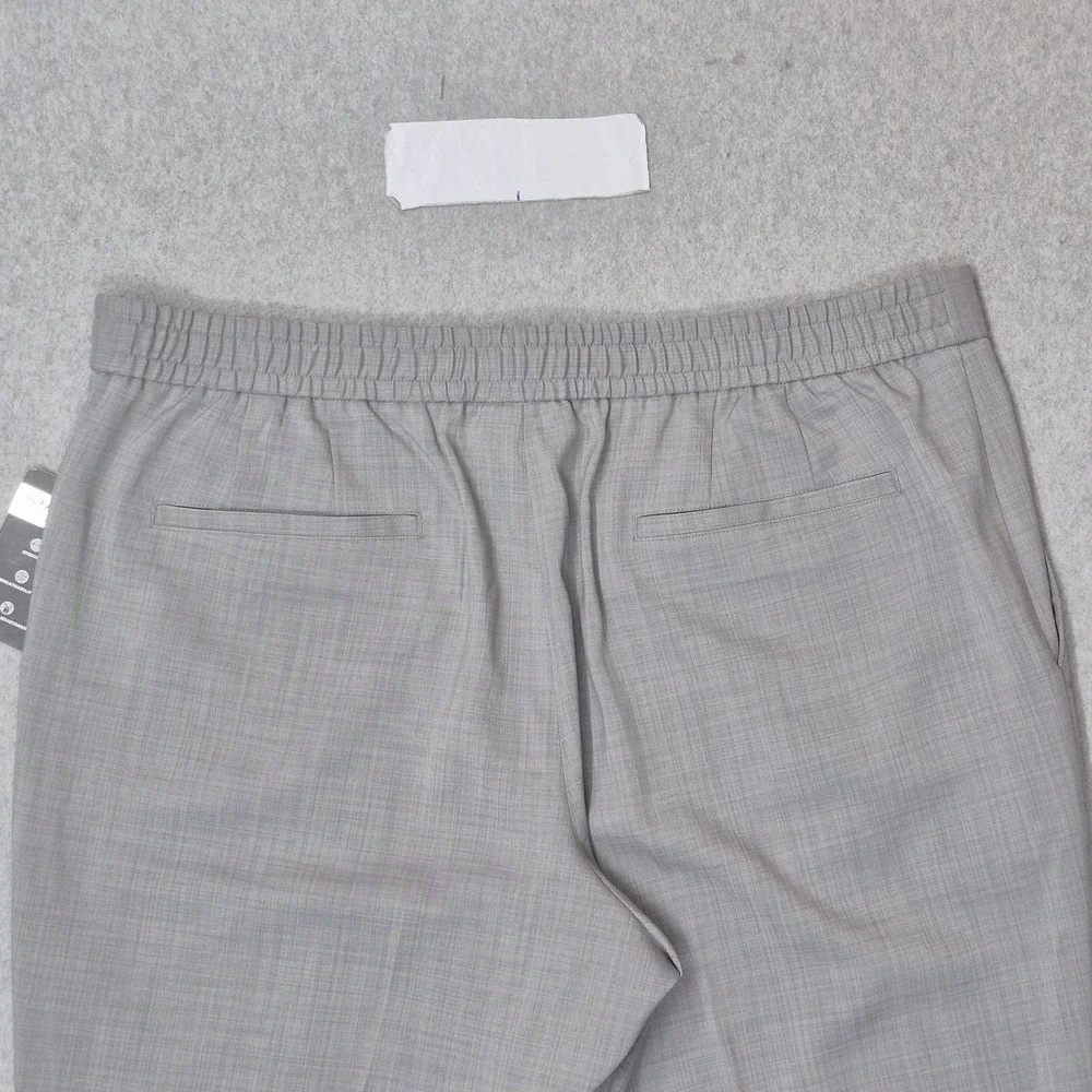 Alfani Men Pants 40W 30L Grey Dress Pants ALFATECH Zipper Button Relaxed 30